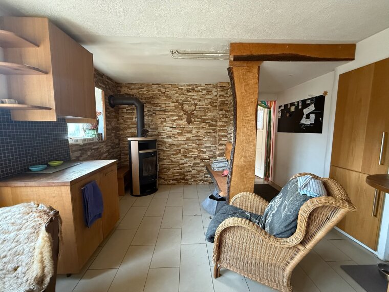 Küche mit Schwedenofen 