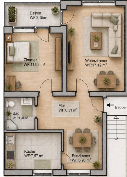 Grundriss Wohnung Nr. 4